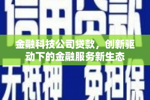 将军金融科技公司贷款，创新驱动下的金融服务新生态
