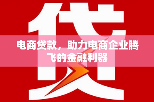 将军电商贷款，助力电商企业腾飞的金融利器