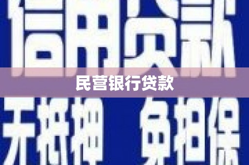 将军民营银行贷款