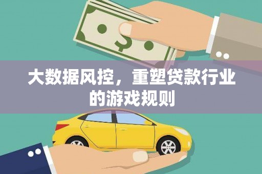 将军大数据风控，重塑贷款行业的游戏规则