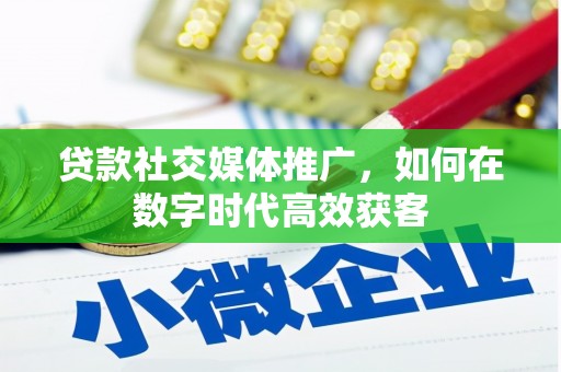 将军贷款社交媒体推广，如何在数字时代高效获客