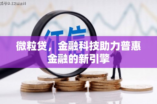 将军微粒贷，金融科技助力普惠金融的新引擎