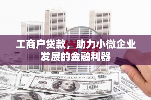 将军工商户贷款，助力小微企业发展的金融利器