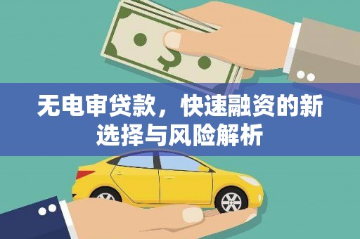 将军无电审贷款，快速融资的新选择与风险解析