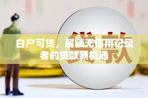 将军白户可贷，解锁无信用记录者的贷款新机遇