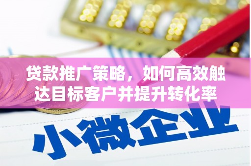 将军贷款推广策略，如何高效触达目标客户并提升转化率