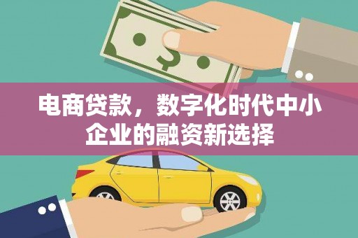 将军电商贷款，数字化时代中小企业的融资新选择