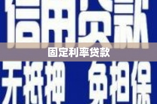 将军固定利率贷款