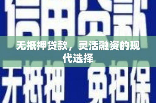将军无抵押贷款，灵活融资的现代选择