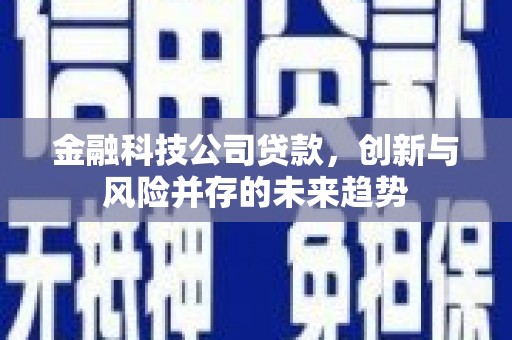 将军金融科技公司贷款，创新与风险并存的未来趋势