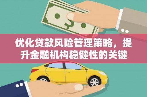 将军优化贷款风险管理策略，提升金融机构稳健性的关键