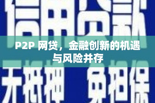 将军P2P 网贷，金融创新的机遇与风险并存