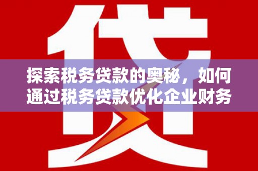 将军探索税务贷款的奥秘，如何通过税务贷款优化企业财务
