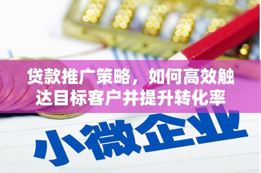 将军贷款推广策略，如何高效触达目标客户并提升转化率