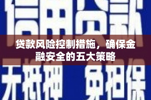 将军贷款风险控制措施，确保金融安全的五大策略
