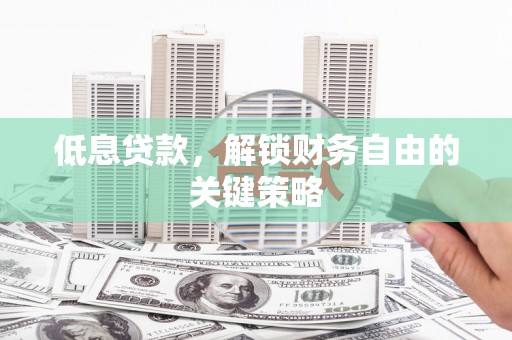 将军低息贷款，解锁财务自由的关键策略