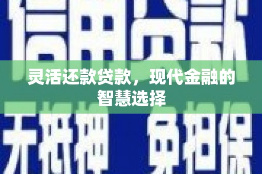 将军灵活还款贷款，现代金融的智慧选择