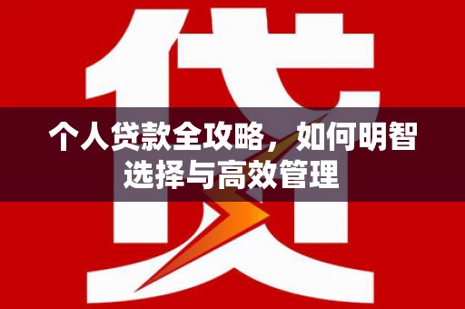 将军个人贷款全攻略，如何明智选择与高效管理