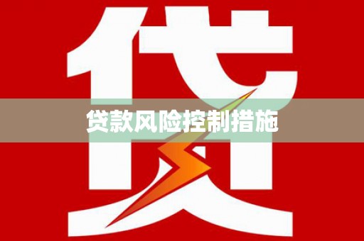 将军贷款风险控制措施
