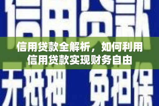 将军信用贷款全解析，如何利用信用贷款实现财务自由